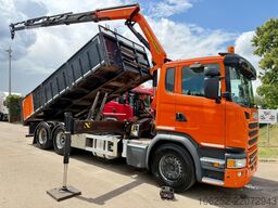 Ribaltabile con gru Scania G450 6x4 TIPPER + CRANE PALFINGER PK 19.001 SLD...