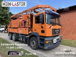 Autocisterna a vuoto MAN FE 410 Assmann Saug HD Spüler Recycling +  FB.
