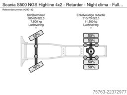 Scania S500 NGS Highline 4x2 - Retarder - Night clima ...