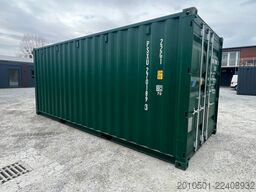 20 Fuß Seecontainer / Neucontainer / Moosgrün RAL 6005/ Materiallager