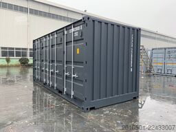 20 Fuß Open Side Seecontainer / neu / Anthrazit / side Door Container
