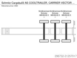 Schmitz Cargobull 3 AS COOLTRAILER, CARRIER VECTOR 1350,