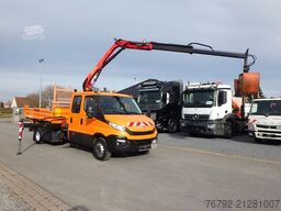 IVECO 70 C 18 DoKa/Kipper/Palfinger Kran/Greifer/2xAHK