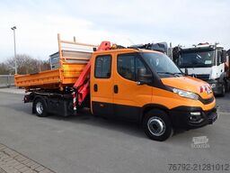 IVECO 70 C 18 DoKa/Kipper/Palfinger Kran/Greifer/2xAHK