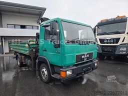 MAN 8.174 / E3 / Kipper Kran Greifer / 2X AHK