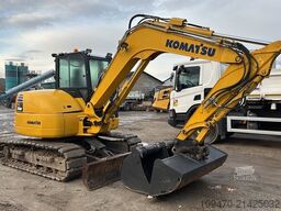 Komatsu PC80MR-5E0 with 3 excavator buckets