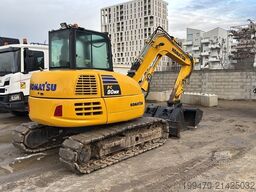 Komatsu PC80MR-5E0 with 3 excavator buckets