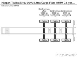 Knapen K100 96m3 Liftas Cargo Floor 10MM 2.5 year old!...