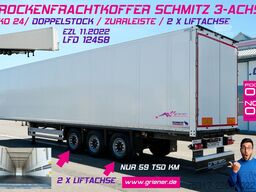 SCHMITZ CARGOBULL SKO 24/ DOPPELSTOCK / ZURRLEISTE / 2 x LIFTACHSE