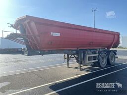 Semitrailer Tipper Steel half pipe body 91m³