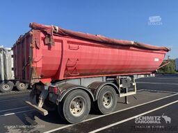 Semitrailer Tipper Steel half pipe body 91m³