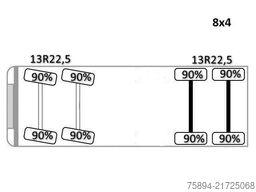 MERCEDES-BENZ ACTROS 3236 * HIAB 166 E-5 HIPRO+FUNK / 8x4