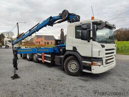 Scania P360 8x2 Tridem container Crane HIAB 244