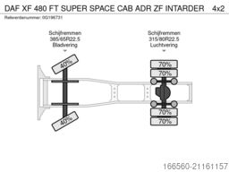 DAF XF 480 FT SUPER SPACE CAB ADR ZF INTARDER