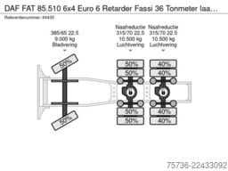DAF FAT 85.510 6x4 Euro 6 Retarder Fassi 36 Tonmete...