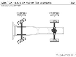 Man TGX 18.470 xlX 468'km Top 3x 2 tanks