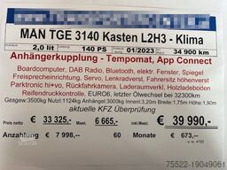 MAN TGE 3.140 Kasten L2H3 - Klima, Tempomat