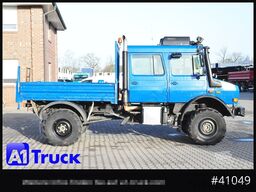 UNIMOG 437/25 U4000, 4x4, Pritsche, Doka, 6 Sitze