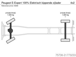 Peugeot E-Expert 100% Elektrisch kippende zijlader