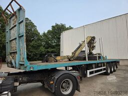 TRAILOR mit Holzkran Loglift 81 / BLATT gefedert