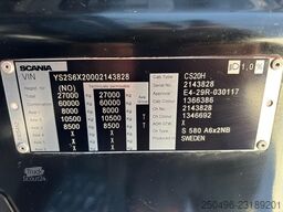 Scania S 580 6x2 RETARDER / DOUBLE BOGIE