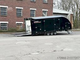 Brian James Trailer RACE TRANSPORTER 6 | 396-3030 | TRIDEM | ZUSATZRAMPEN  550X235X199CM 3500KG GESCHLOSSENER AUTOTRAILER | SCHWARZ
