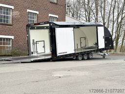 Brian James Trailer RACE TRANSPORTER 6 | 396-3030 | TRIDEM | ZUSATZRAMPEN  550X235X199CM 3500KG GESCHLOSSENER AUTOTRAILER | SCHWARZ