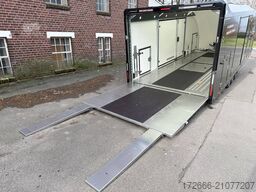 Brian James Trailer RACE TRANSPORTER 6 | 396-3030 | TRIDEM | ZUSATZRAMPEN  550X235X199CM 3500KG GESCHLOSSENER AUTOTRAILER | SCHWARZ