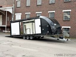 Brian James Trailer RACE TRANSPORTER 6 | 396-3030 | TRIDEM | ZUSATZRAMPEN  550X235X199CM 3500KG GESCHLOSSENER AUTOTRAILER | SCHWARZ