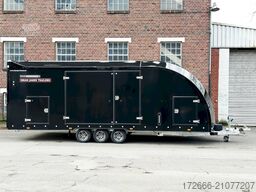 Brian James Trailer RACE TRANSPORTER 6 | 396-3030 | TRIDEM | ZUSATZRAMPEN  550X235X199CM 3500KG GESCHLOSSENER AUTOTRAILER | SCHWARZ