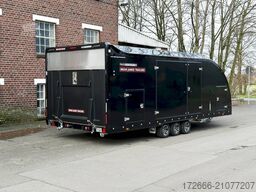 Brian James Trailer RACE TRANSPORTER 6 | 396-3030 | TRIDEM | ZUSATZRAMPEN  550X235X199CM 3500KG GESCHLOSSENER AUTOTRAILER | SCHWARZ