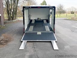 Brian James Trailer RACE TRANSPORTER 7 | 397-6023-35-3-10-B | TRIDEM | ZUSATZRAMPEN 600X235X199CM 3500KG GESCHLOSSENER AUTOTRAILER | SCHWARZ