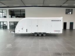 Brian James Trailer RACE TRANSPORTER 7 | 397-6023-35-3-10-W | TRIDEM | ZUSATZRAMPEN 600X235X199CM 3500KG GESCHLOSSENER AUTOTRAILER | WEISS