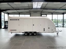 Brian James Trailer RACE TRANSPORTER 7 | 397-6023-35-3-10-W | TRIDEM | ZUSATZRAMPEN 600X235X199CM 3500KG GESCHLOSSENER AUTOTRAILER | WEISS