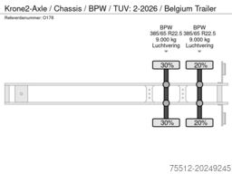 Krone 2-Axle / Chassis / BPW / TUV: 2-2026 / Belgium ...