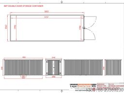 Elipo® Container RAL7016 Materialcontainer 6m x 2m NEU