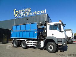 MAN TGX + 6x6 + HIAB 166 E3 HIPRO + 3SIDE TIPPER