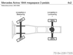 Mercedes-Benz Actros 1844 megaspace 3 pedals