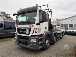 MAN TGS 35.400 Abrollkipper Meiller Krans Atlas 12,1