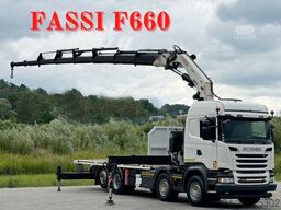 SCANIA R 580 * PLATFORM 8,40m * FASSI F660 + FUNK * 8x4