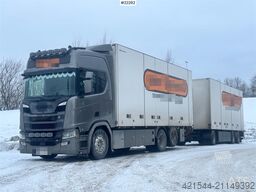 Scania R530 box truck with 2023 Trailerbygg box trailer –