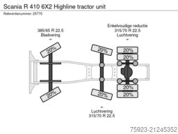 Scania R 410 6X2 Highline tractor unit