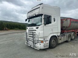Scania 480 6x2 truck w/ hydraulics and new engine.