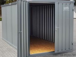 Elipo® Baucontainer Schnellbaucontainer Lagercontainer 4m x 2m mit Doppeltür NEU