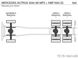 Mercedes-Benz ACTROS 3344 AK-MP3 + HMF1643 Z2