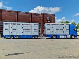 Volvo FH 13.460 - Menke Livestock + trailer - 3 stock...