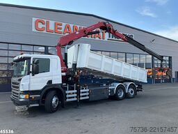 Tipper with crane Scania P 340 Euro 6 CNG HMF 25 Tonmeter laadkraan