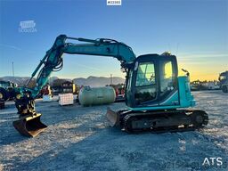 Kobelco SK75SR-3E tracked excavator – rototilt – grading b