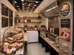 Imbissanhänger Crêpes, Waffeln Donuts FINANZIERUNG UND LEASING SIND MÖGLICH.