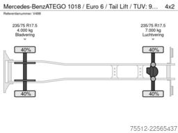 Mercedes-Benz ATEGO 1018 / Euro 6 / Tail Lift / TUV: 9-2026 /...